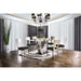 NOVA Silver/Black Dining Table - Olympia Furniture (Saint George, Utah)