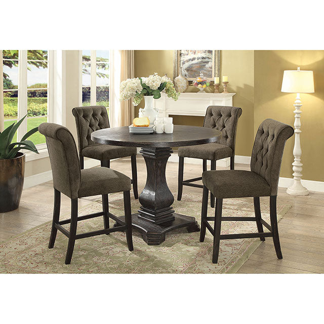 Izzy Gray/Antique Black Counter Ht. Chair, Gray (2/CTN) - Olympia Furniture (Saint George, Utah)
