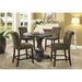 Izzy Gray/Antique Black Counter Ht. Chair, Gray (2/CTN) - Olympia Furniture (Saint George, Utah)