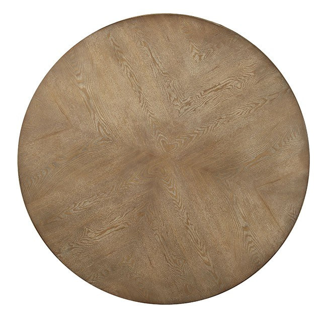 Kathryn Rustic Dark Oak Round Dining Table, Rustic Oak - Olympia Furniture (Saint George, Utah)