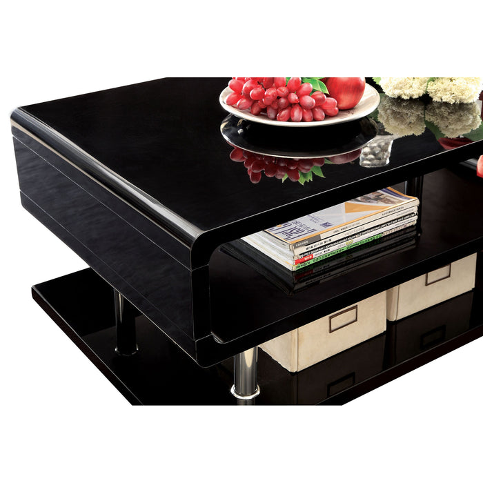 Ninove Black/Chrome End Table - Olympia Furniture (Saint George, Utah)