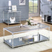 Ludvig Chrome/Clear Coffee Table - Olympia Furniture (Saint George, Utah)