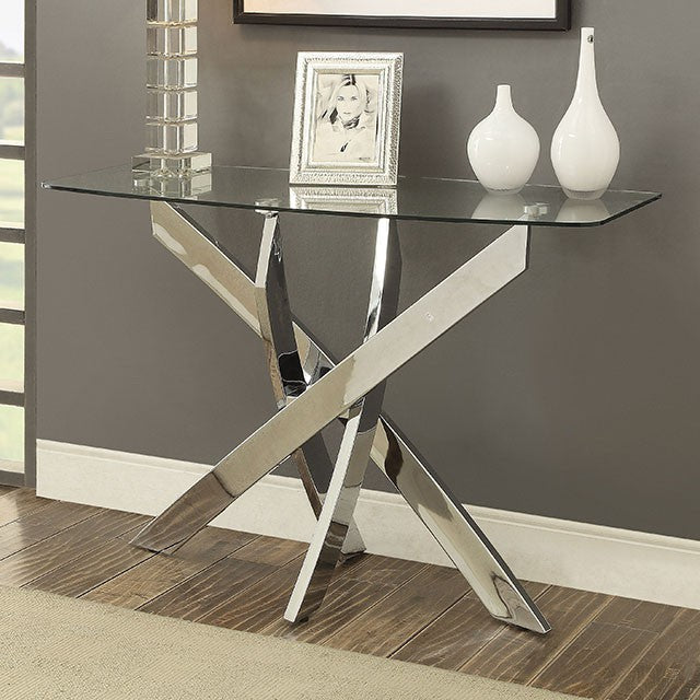 LAILA Chrome Sofa Table - Olympia Furniture (Saint George, Utah)