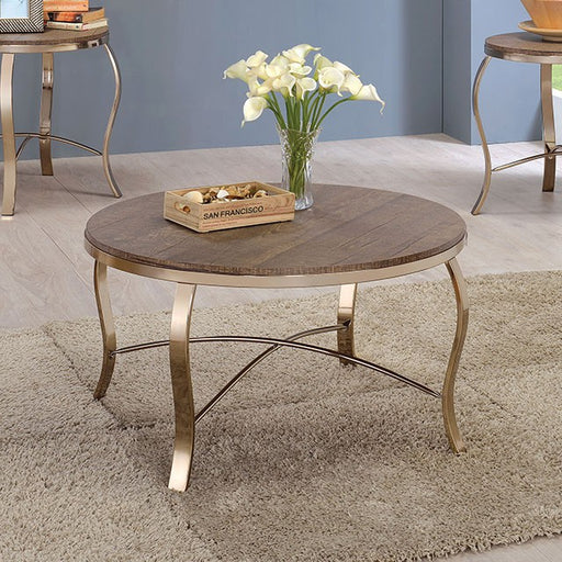 Wicklow 3 Pc. Table Set, Champagne - Olympia Furniture (Saint George, Utah)