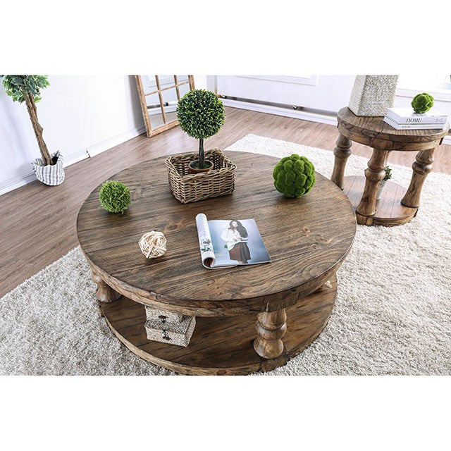 Mika Antique Oak End Table - Olympia Furniture (Saint George, Utah)