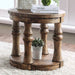 Mika Antique Oak End Table - Olympia Furniture (Saint George, Utah)