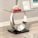 ORLA II Satin Plated/Black End Table - Olympia Furniture (Saint George, Utah)
