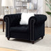 Giacomo Chair Black & Blue - Olympia Furniture (Saint George, Utah)