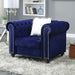 Giacomo Chair Black & Blue - Olympia Furniture (Saint George, Utah)