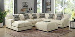 Kaylee U-Sectional w/ Left Chaise + Ottoman Beige - Olympia Furniture (Saint George, Utah)