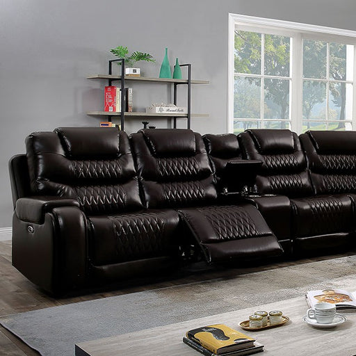 Mariah Power Sectional w/ Recliner Brown - Olympia Furniture (Saint George, Utah)