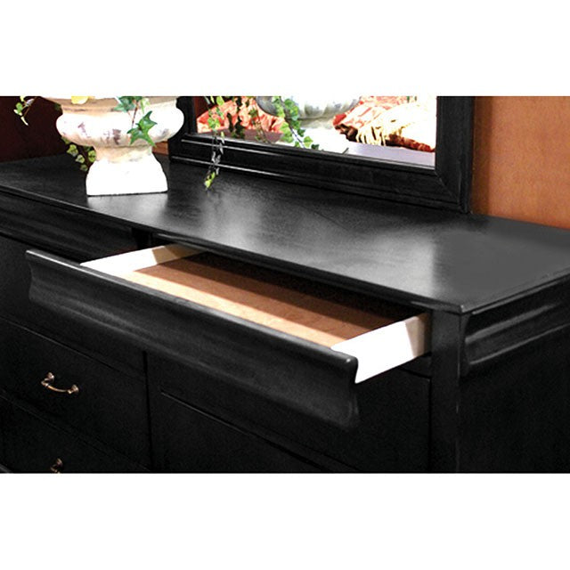 Louis Philippe Cal.King Bed Black & Grey - Olympia Furniture (Saint George, Utah)