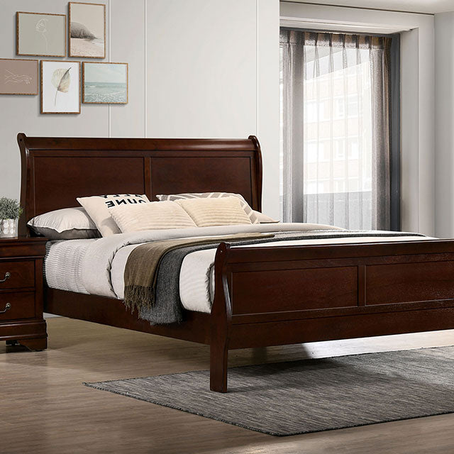Louis Philippe Bed Black, White, & Cherry - Olympia Furniture (Saint George, Utah)