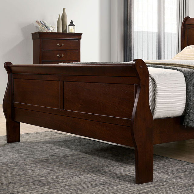 Louis Philippe Bed Black, White, & Cherry - Olympia Furniture (Saint George, Utah)