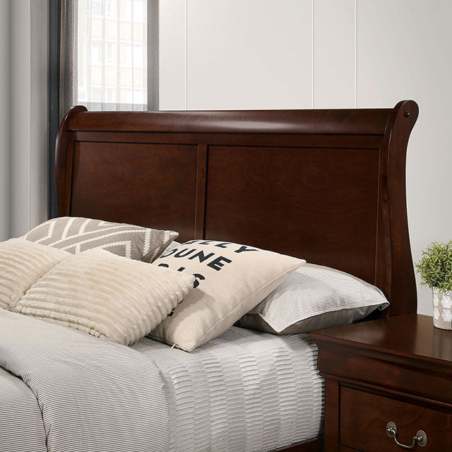 Louis Philippe Bed Black, White, & Cherry - Olympia Furniture (Saint George, Utah)