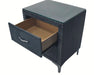 Crown Mark Furniture Lucinda 2 Drawer Nightstand in Gray - Olympia Furniture (Saint George, Utah)