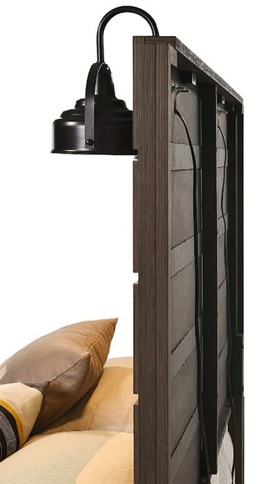 Crown Mark Furniture Carter Full Platform Bed in Brown - Olympia Furniture (Saint George, Utah)