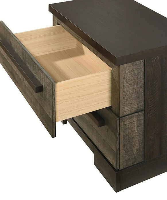 Crown Mark Furniture Remington 2 Drawer Nightstand in Brown - Olympia Furniture (Saint George, Utah)