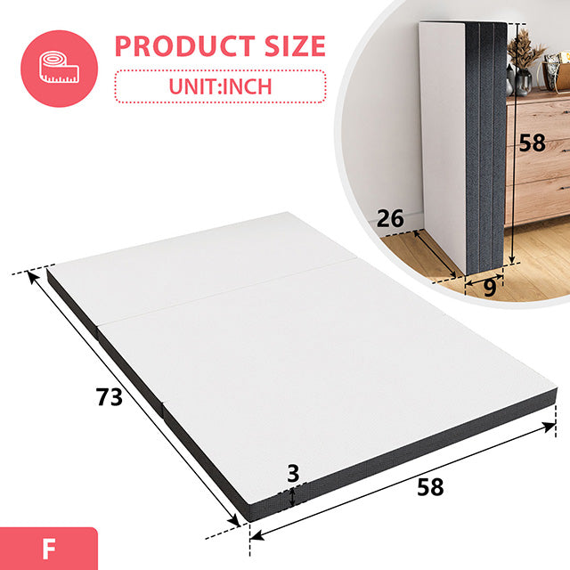 Hollyhock 3" Queen Tri-Fold Memory Foam Topper - Olympia Furniture (Saint George, Utah)