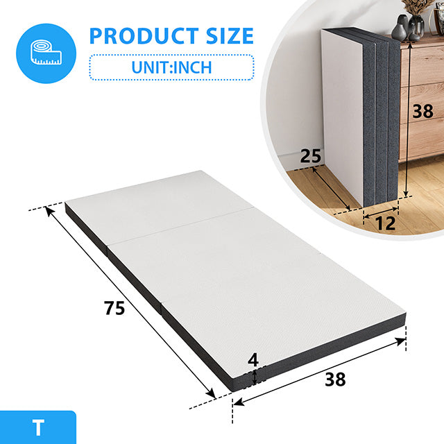 Hollyhock 4" Twin Tri-Fold Memory Foam Topper - Olympia Furniture (Saint George, Utah)