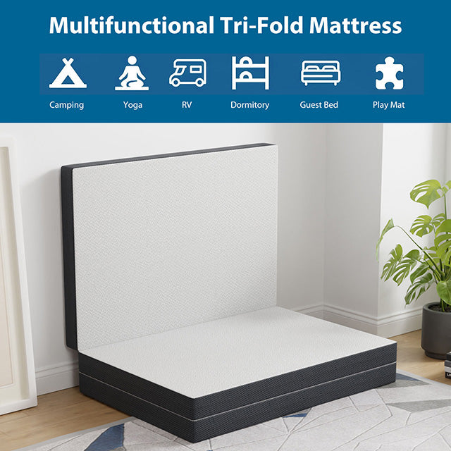 Hollyhock 4" Twin XL Tri-Fold Memory Foam Topper - Olympia Furniture (Saint George, Utah)