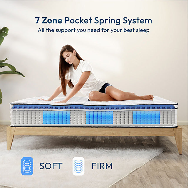 Salvia 12" Queen Hybrid Pocket Coil Mattress - Olympia Furniture (Saint George, Utah)