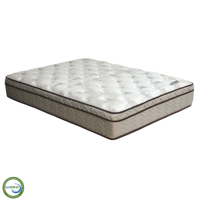 Lilium White/Brown 13" Euro Pillow Top Mattress, Cal.King - Olympia Furniture (Saint George, Utah)