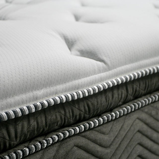 STORMIN White/Gray 13" Euro Pillow Top Mattress, Cal.King - Olympia Furniture (Saint George, Utah)