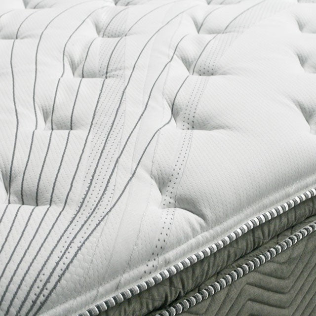 STORMIN White/Gray 13" Euro Pillow Top Mattress, Cal.King - Olympia Furniture (Saint George, Utah)