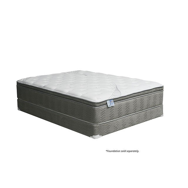 STORMIN White/Gray 13" Euro Pillow Top Mattress, Cal.King - Olympia Furniture (Saint George, Utah)