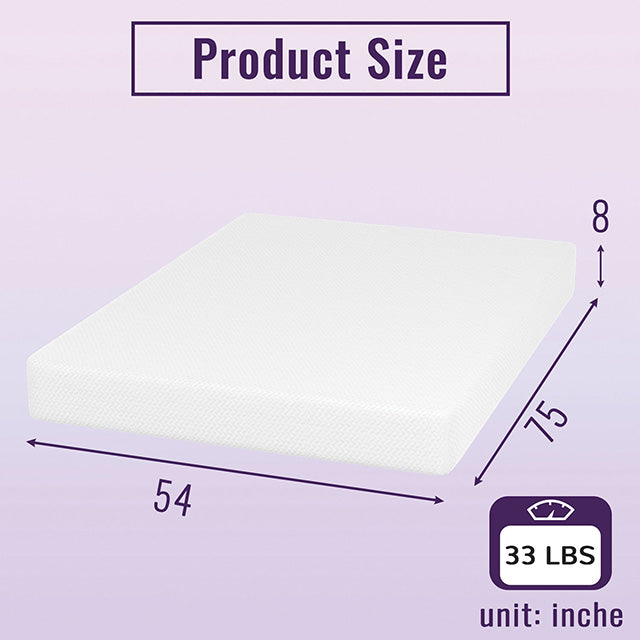 Nasturtium 8" Full Bamboo Charcoal Infused Memory Foam - Olympia Furniture (Saint George, Utah)