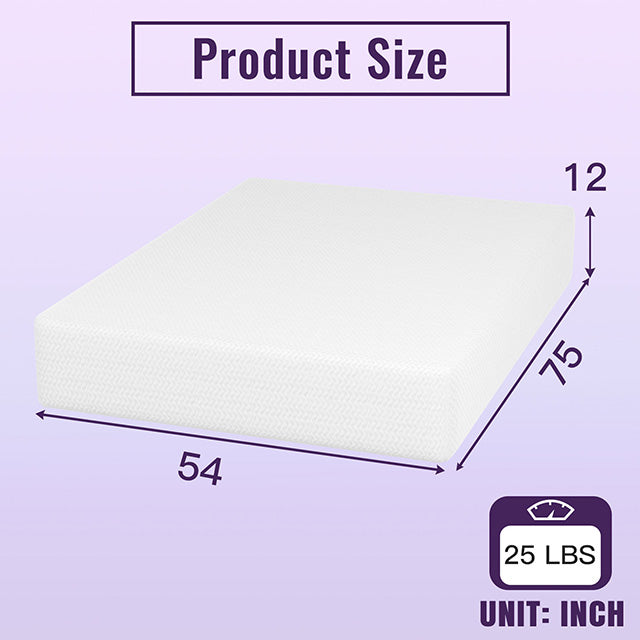 Nasturtium 12" Full Bamboo Charcoal Infused Memory Foam - Olympia Furniture (Saint George, Utah)