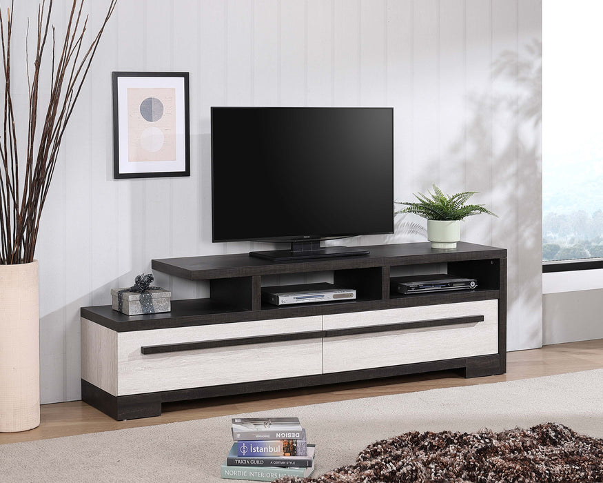 REMINGTON TV STAND CHALK/EBONY - Olympia Furniture (Saint George, Utah)