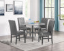 JUDSON 5-PK DINING SET GLITTER GREY - Olympia Furniture (Saint George, Utah)