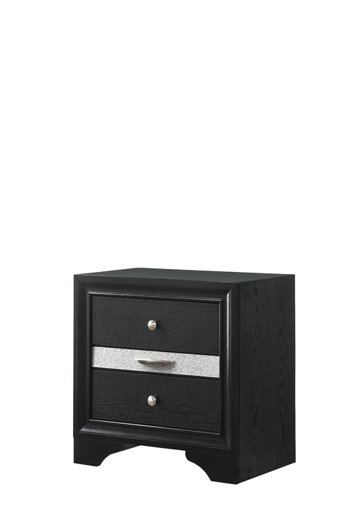 REGATA NIGHTSTAND BLACK/SILVER - Olympia Furniture (Saint George, Utah)