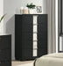 Crown Mark Furniture Rangley 5 Drawer Chest in Black - Olympia Furniture (Saint George, Utah)