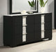 Crown Mark Furniture Rangley 6 Drawer Dresser in Black - Olympia Furniture (Saint George, Utah)