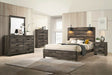 Crown Mark Furniture Carter Full Platform Bed in Brown - Olympia Furniture (Saint George, Utah)