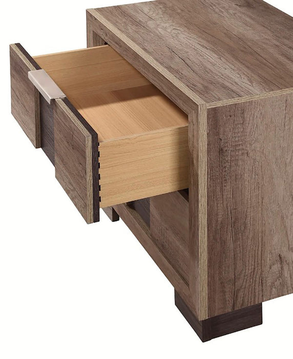 Crown Mark Furniture Rangley 2 Drawer Nightstand in Brown - Olympia Furniture (Saint George, Utah)