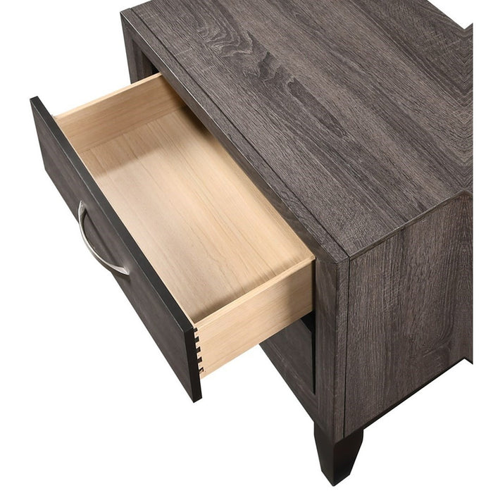 Crown Mark Akerson 2 Drawer Nightstand in Grey - Olympia Furniture (Saint George, Utah)