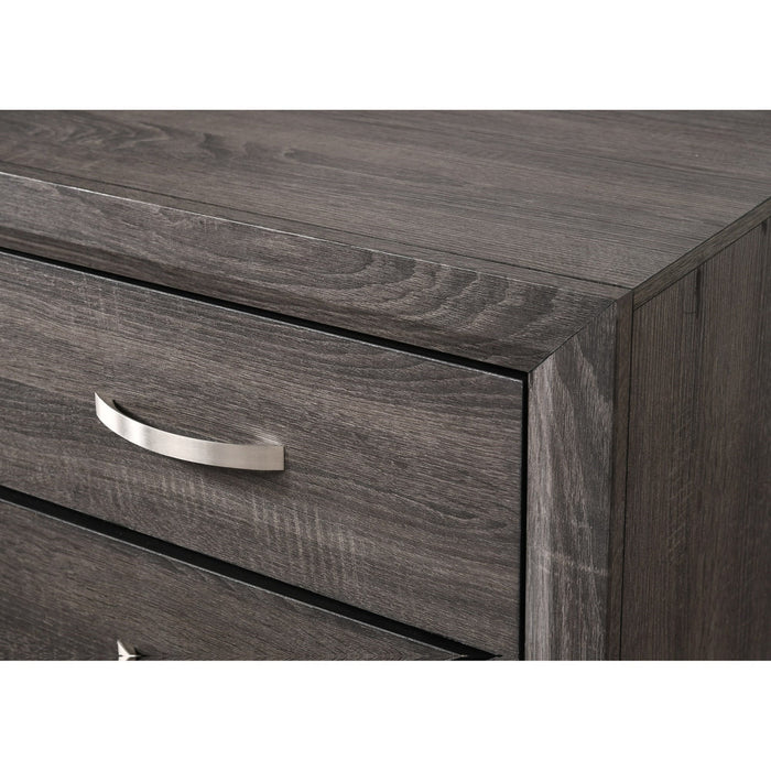 Crown Mark Akerson 2 Drawer Nightstand in Grey - Olympia Furniture (Saint George, Utah)