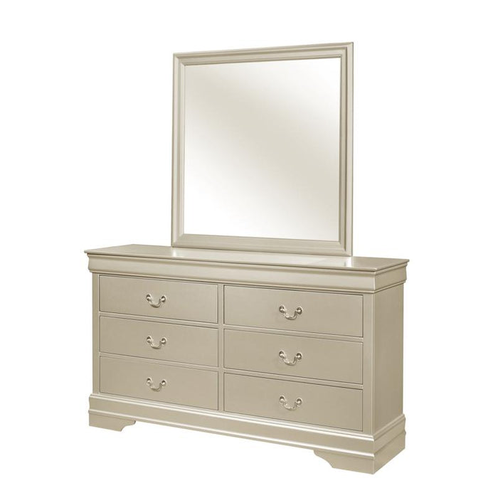 Crown Mark Louis Philip Mirror in Champagne - Olympia Furniture (Saint George, Utah)