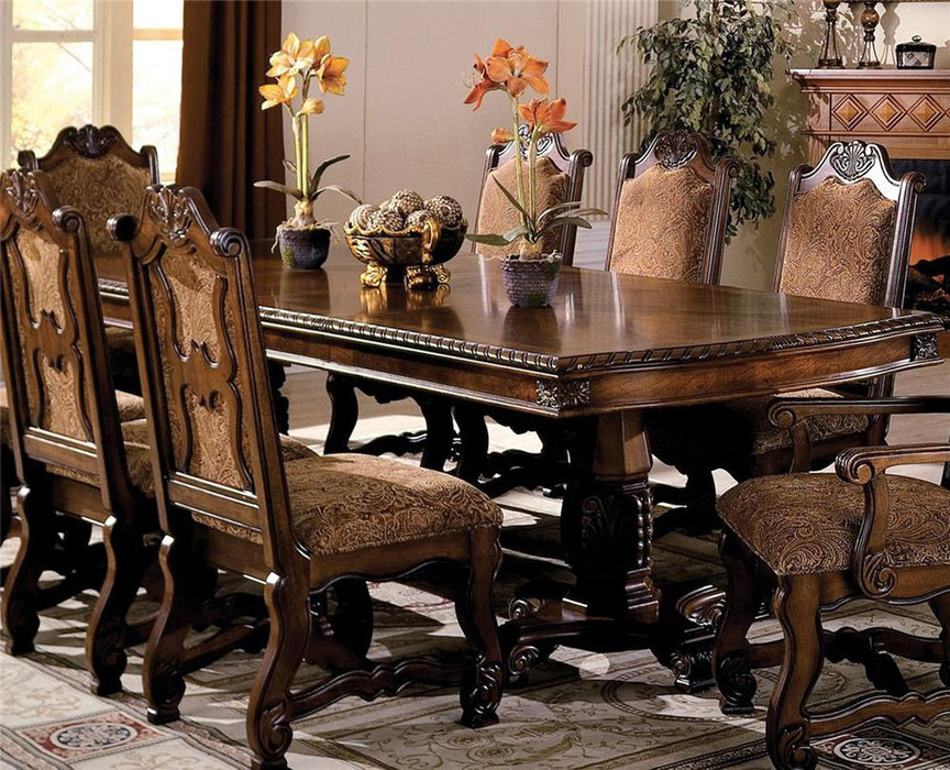Crown Mark Neo Renaissance Double Pedestal Dining Table in Warm Brown 2400TL - Olympia Furniture (Saint George, Utah)
