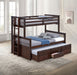 University Twin/Full Bunk Bed Grey, Walnut, & White - Olympia Furniture (Saint George, Utah)