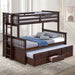 University Twin/Full Bunk Bed Grey, Walnut, & White - Olympia Furniture (Saint George, Utah)