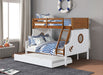 Nautia Twin/Full Bunk Bed Black & White - Olympia Furniture (Saint George, Utah)