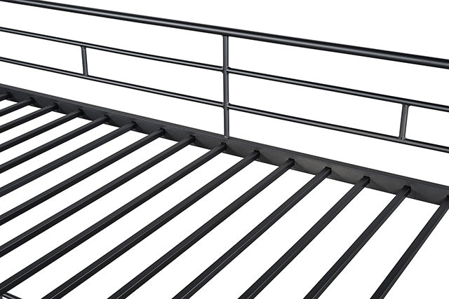 Myles Twin Loft Bed White, Silver & Black - Olympia Furniture (Saint George, Utah)