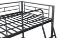 Myles Twin Loft Bed White, Silver & Black - Olympia Furniture (Saint George, Utah)
