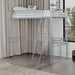 Myles Twin Loft Bed White, Silver & Black - Olympia Furniture (Saint George, Utah)