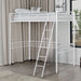 Myles Twin Loft Bed White, Silver & Black - Olympia Furniture (Saint George, Utah)